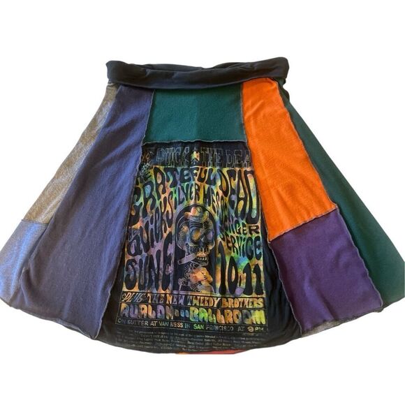 Grateful Dead Avalon Ballroom patchwork skirt Sz M - Picture 1 of 3